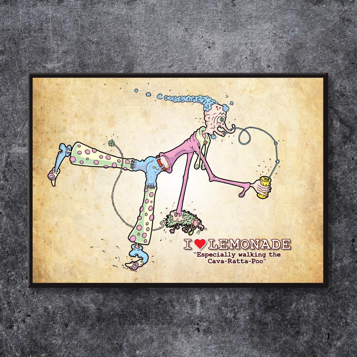 I Love Lemonade Cartoon Art Print
