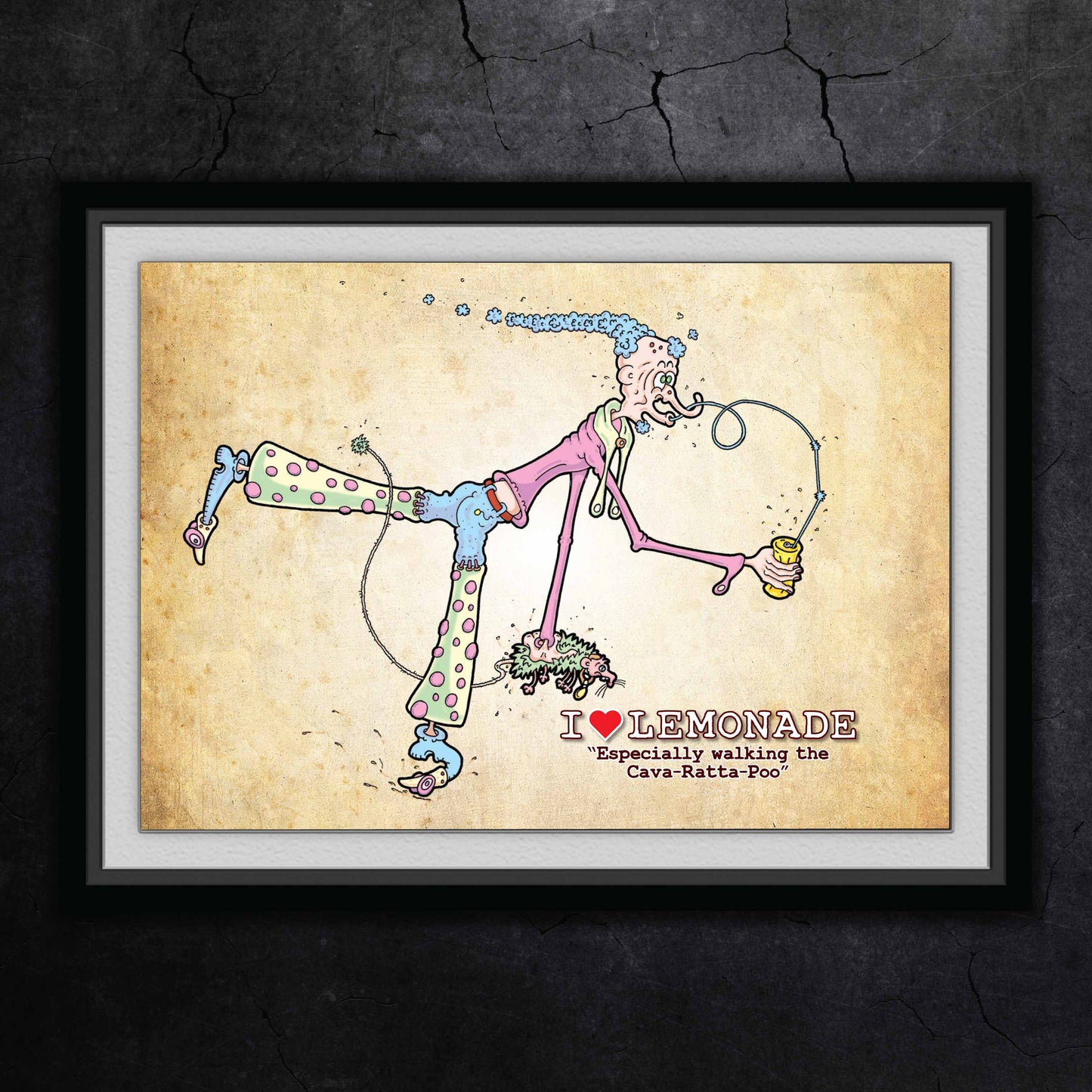I Love Lemonade Cartoon Art Print