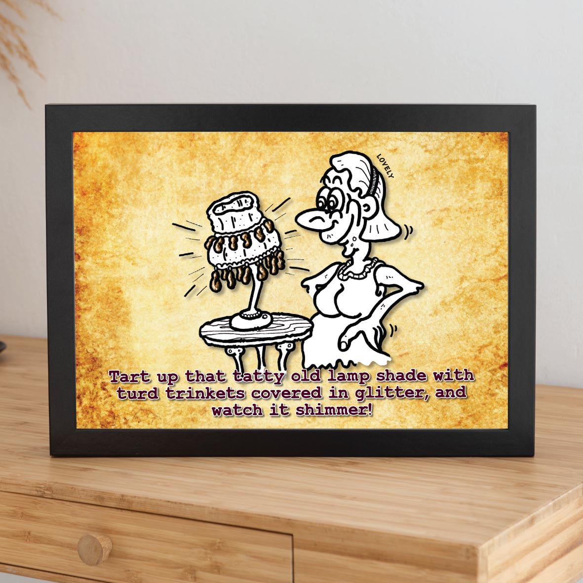 Lumpy Lamp Shade Cartoon Art Print