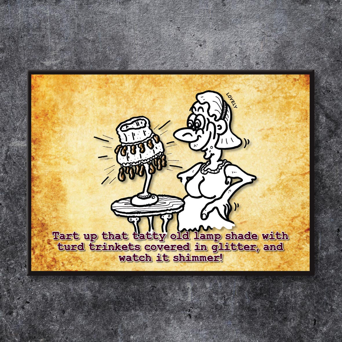 Lumpy Lamp Shade Cartoon Art Print