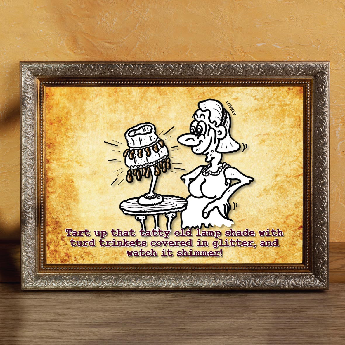 Lumpy Lamp Shade Cartoon Art Print