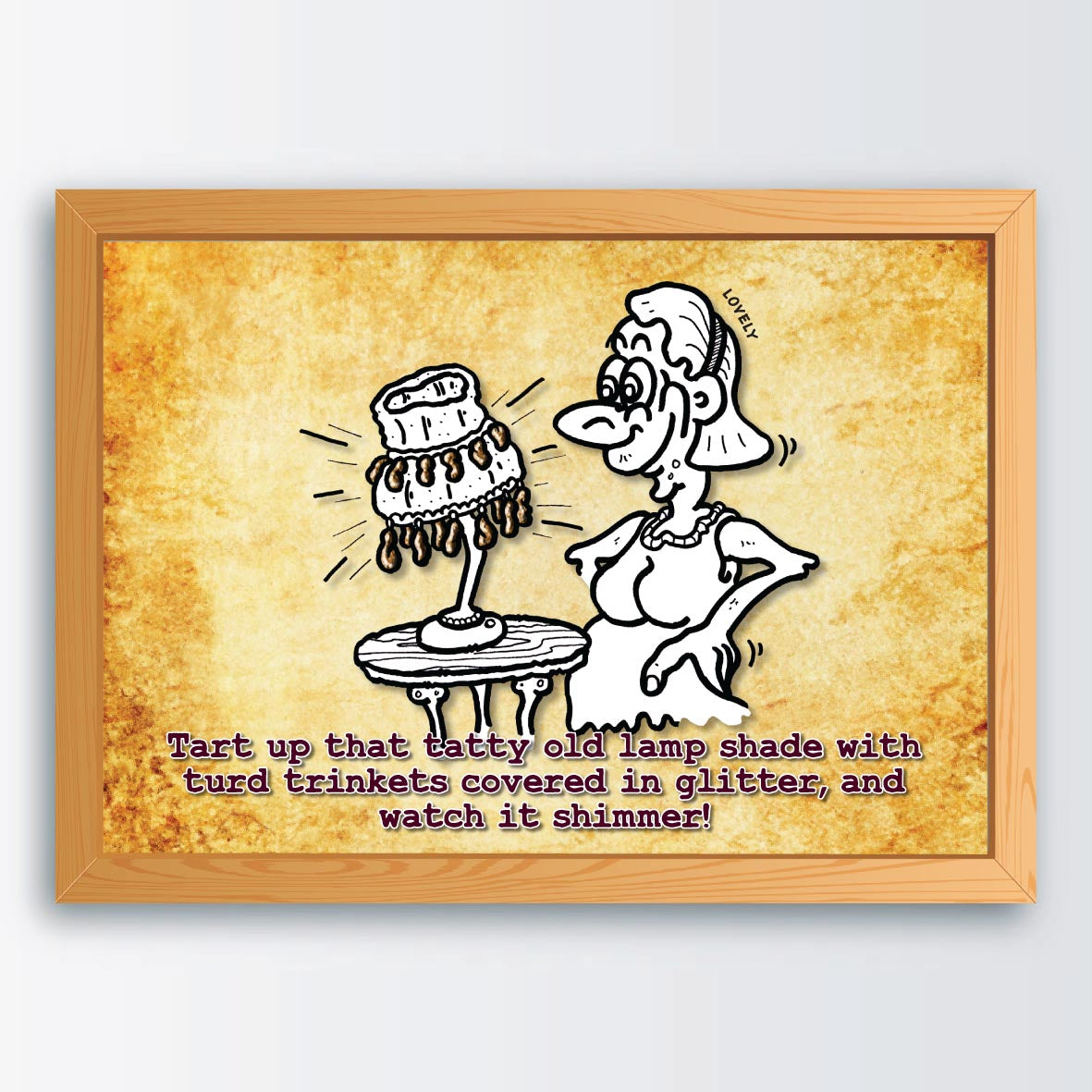 Lumpy Lamp Shade Cartoon Art Print