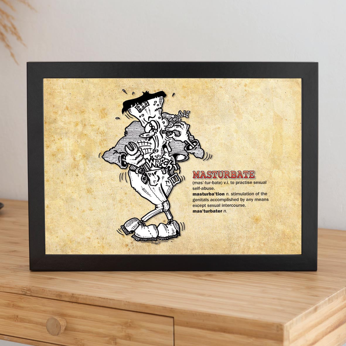 Masturbate Cartoon Art Print