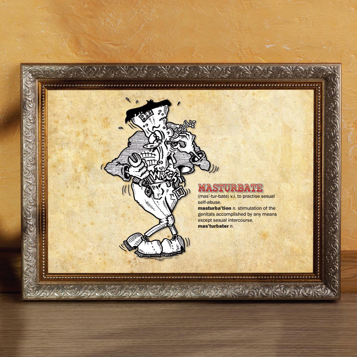 Masturbate Cartoon Art Print