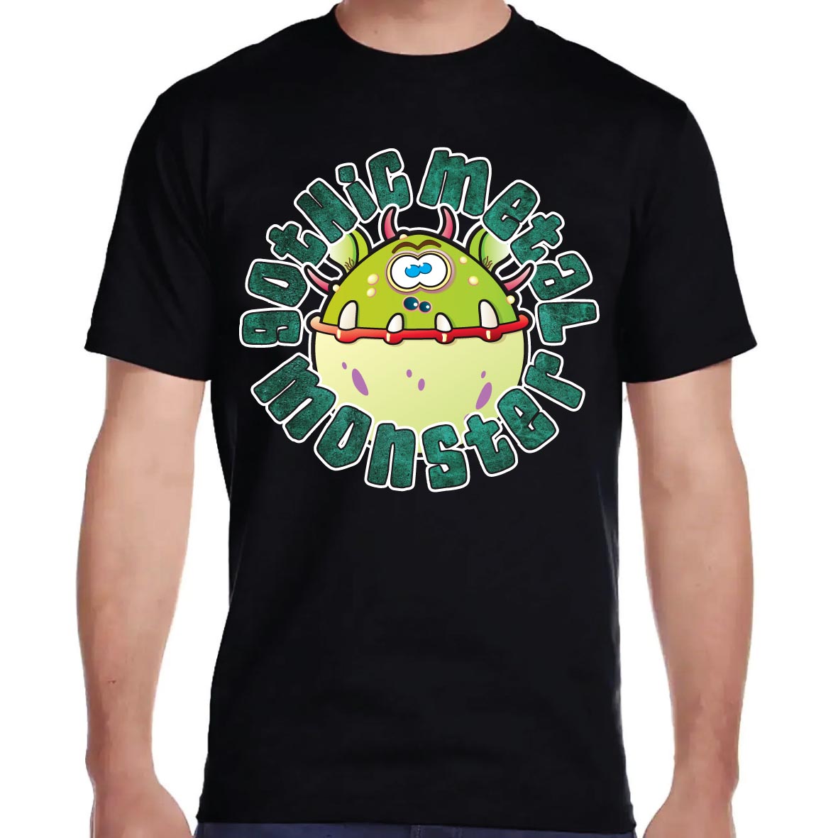 Gothic Metal Monster Cotton T-Shirt