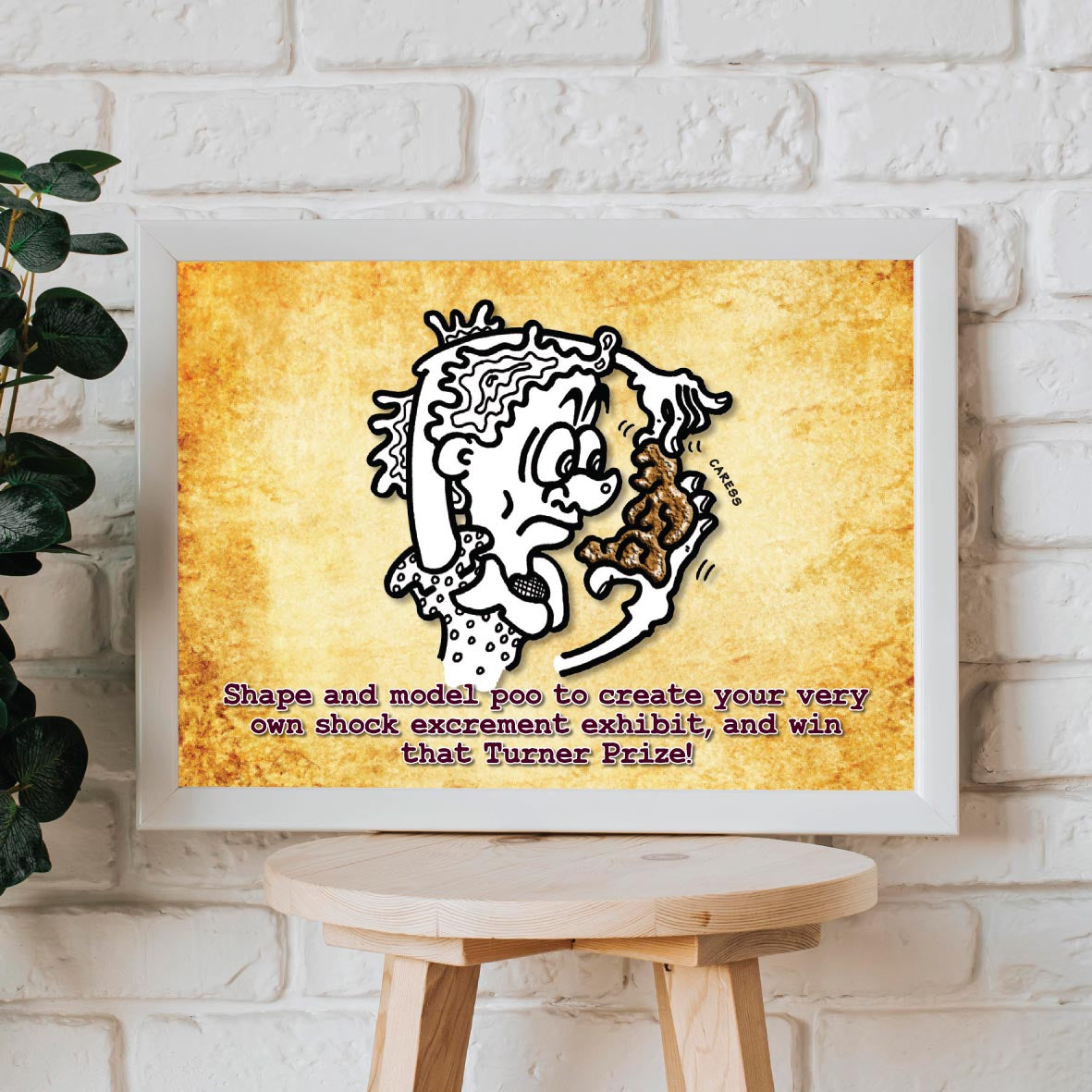 Modelling Clay Cartoon Art Print