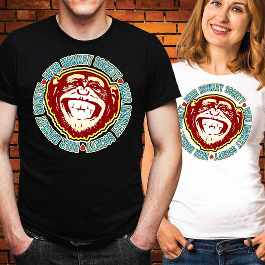 Beer Monkey Funny Slogan Cotton T-Shirt