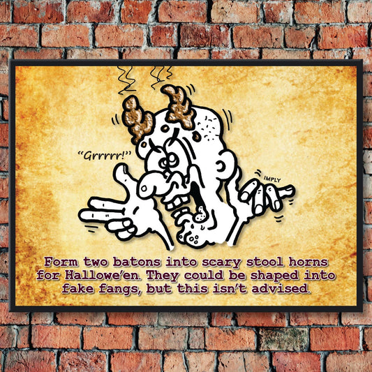 Monstrous Scary Horns Cartoon Art Print