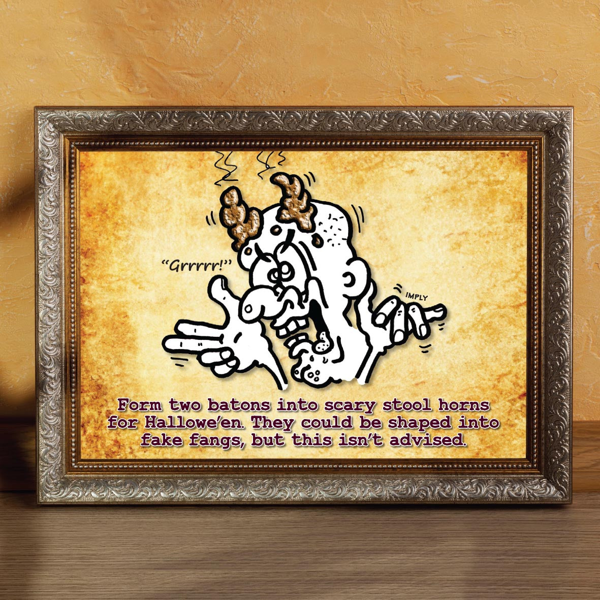 Monstrous Scary Horns Cartoon Art Print