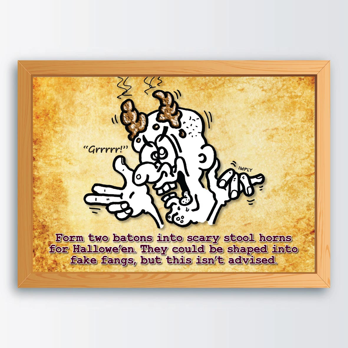 Monstrous Scary Horns Cartoon Art Print