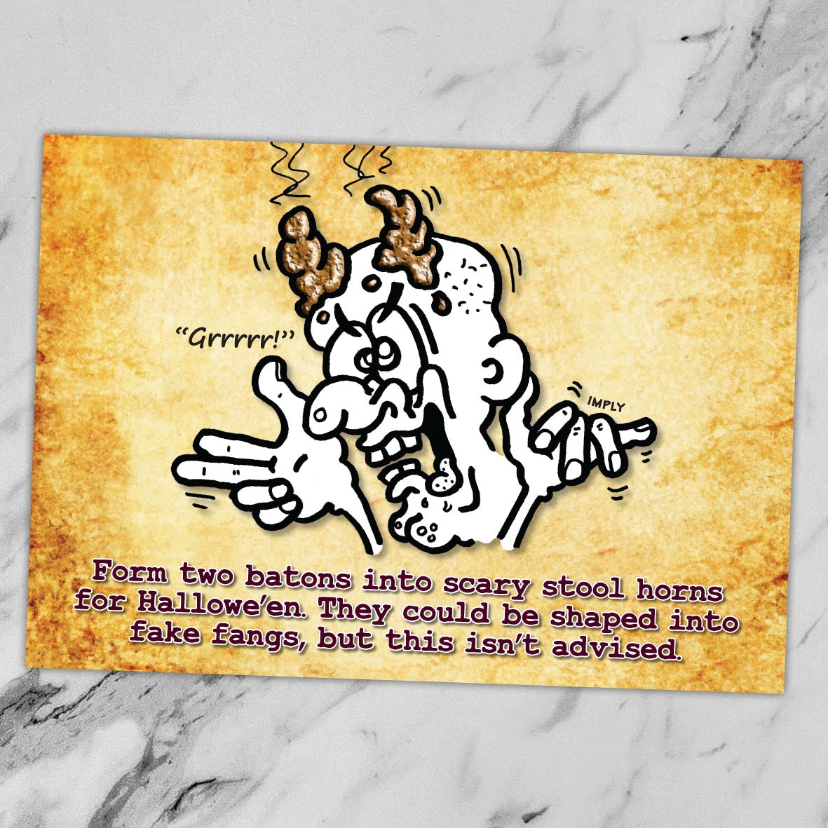 Monstrous Scary Horns Cartoon Art Print