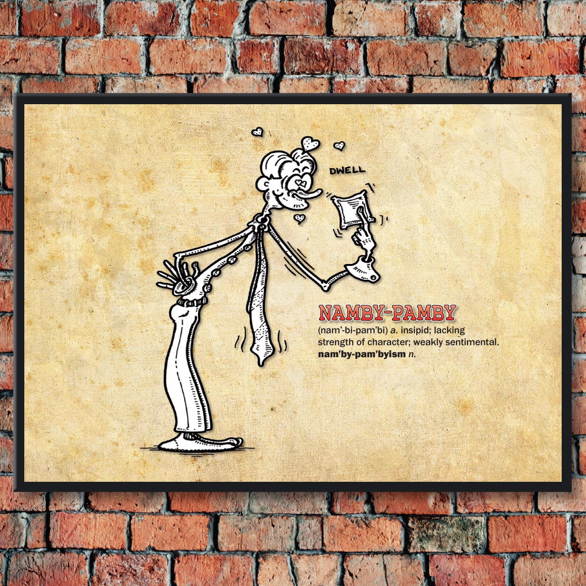 Namby-Pamby Cartoon Art Print