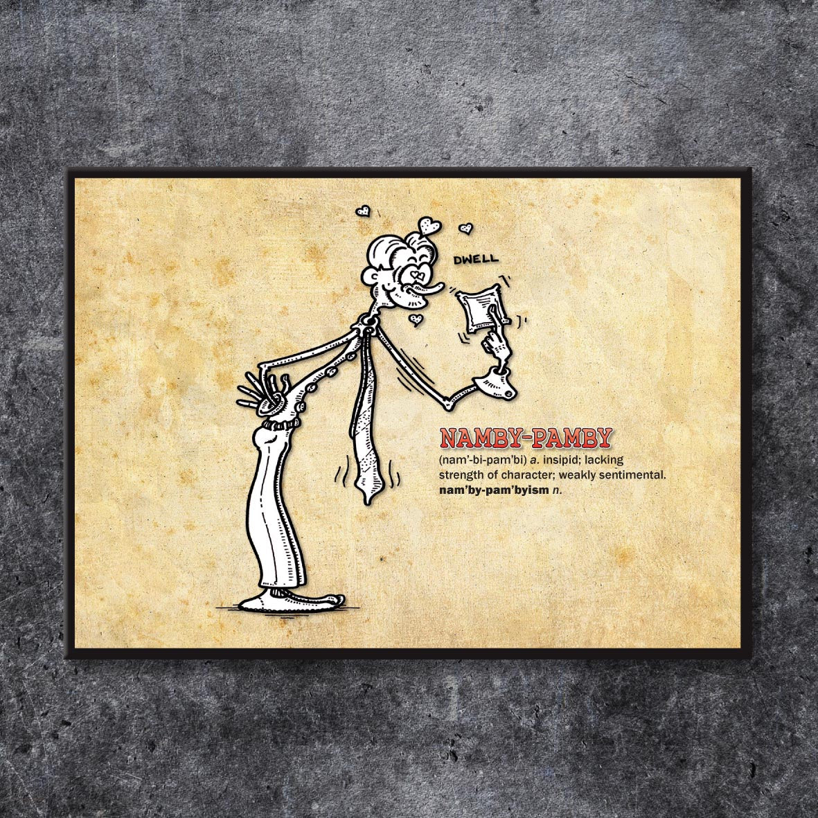 Namby-Pamby Cartoon Art Print