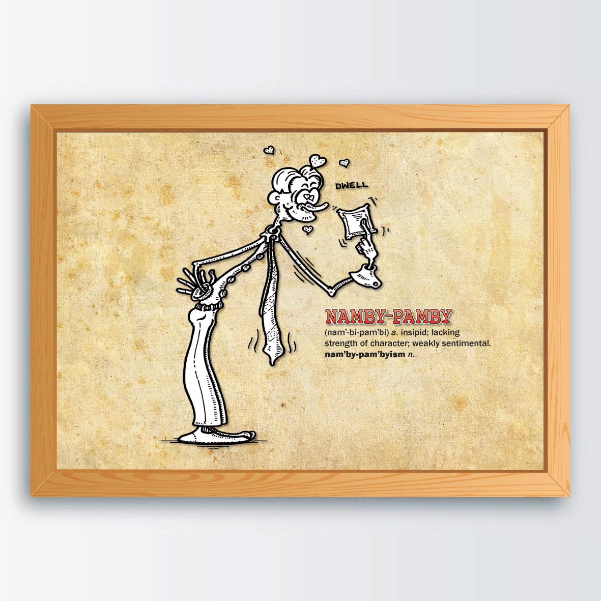 Namby-Pamby Cartoon Art Print