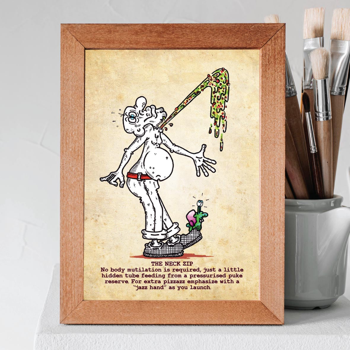 The Neck Zip Art Print
