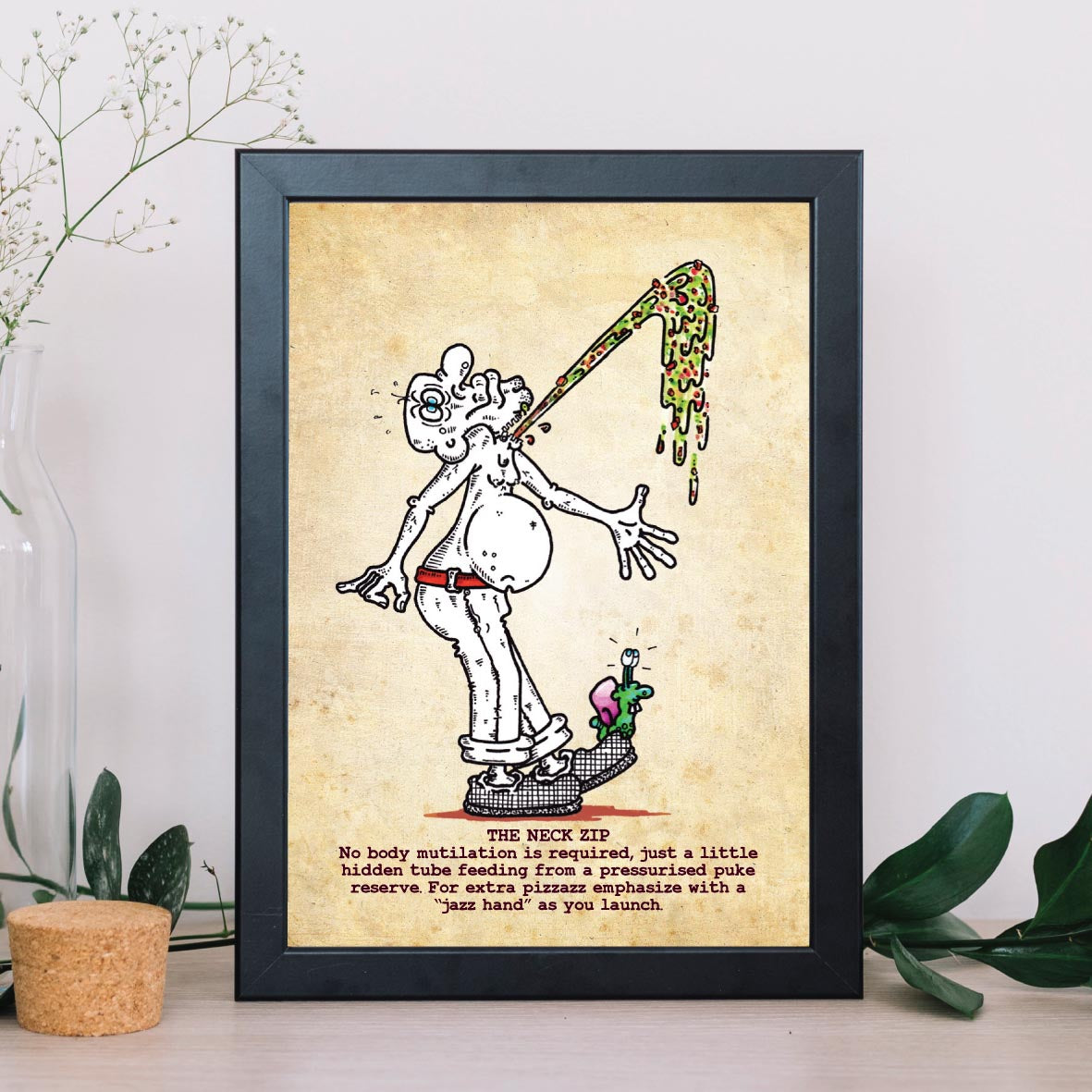 The Neck Zip Art Print