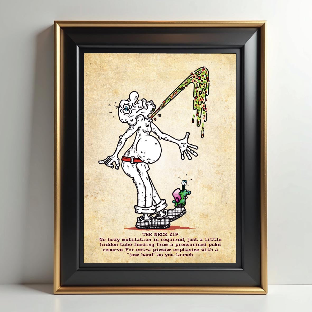 The Neck Zip Art Print