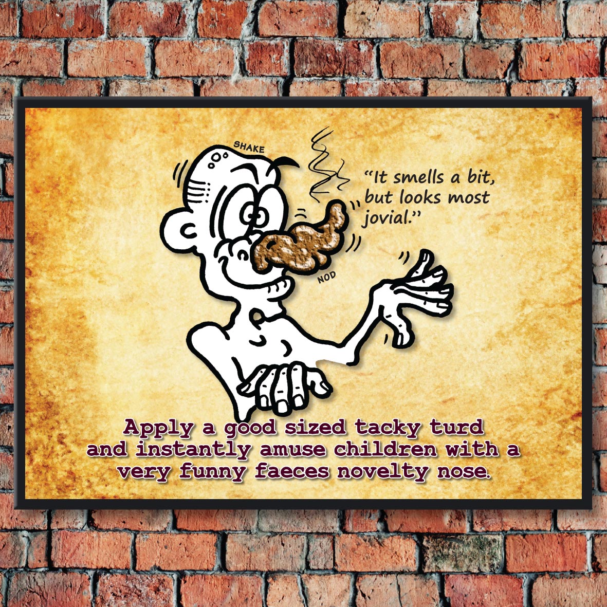 Comical Novelty Nose Cartoon Art Print