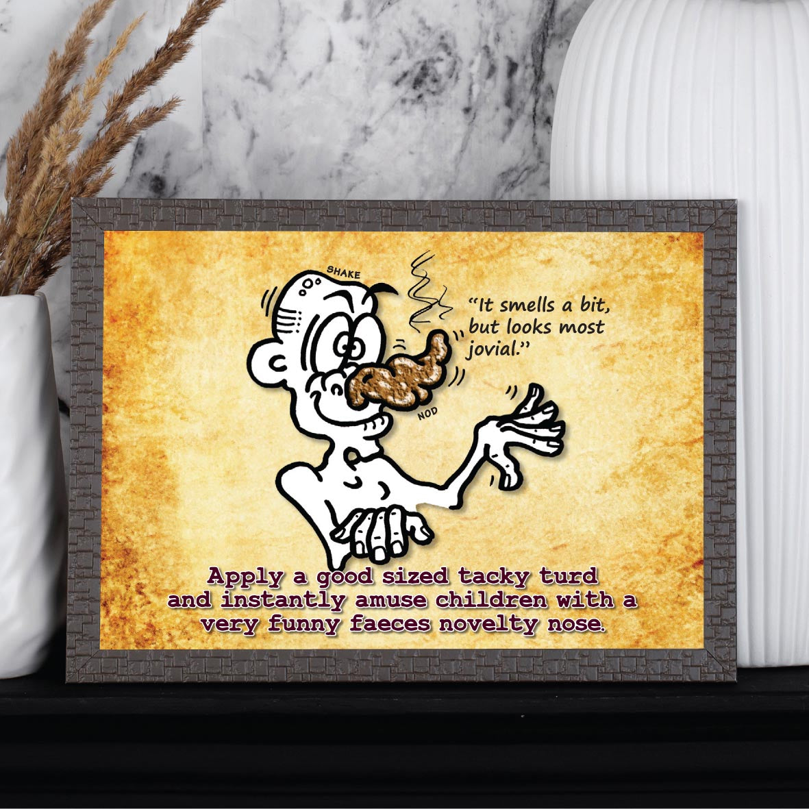 Comical Novelty Nose Cartoon Art Print