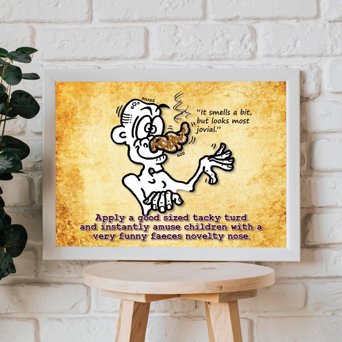 Comical Novelty Nose Cartoon Art Print
