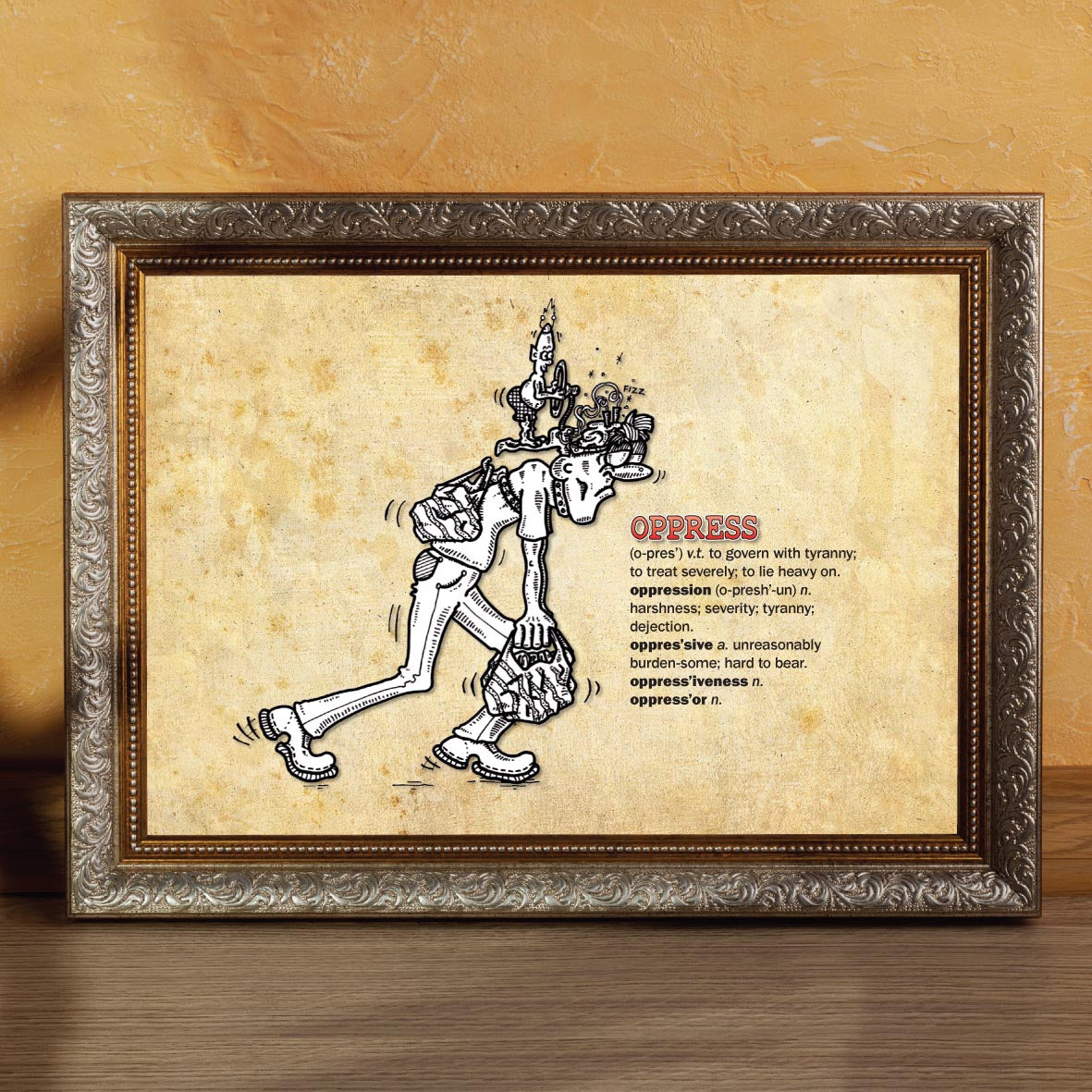 Oppress Cartoon Art Print