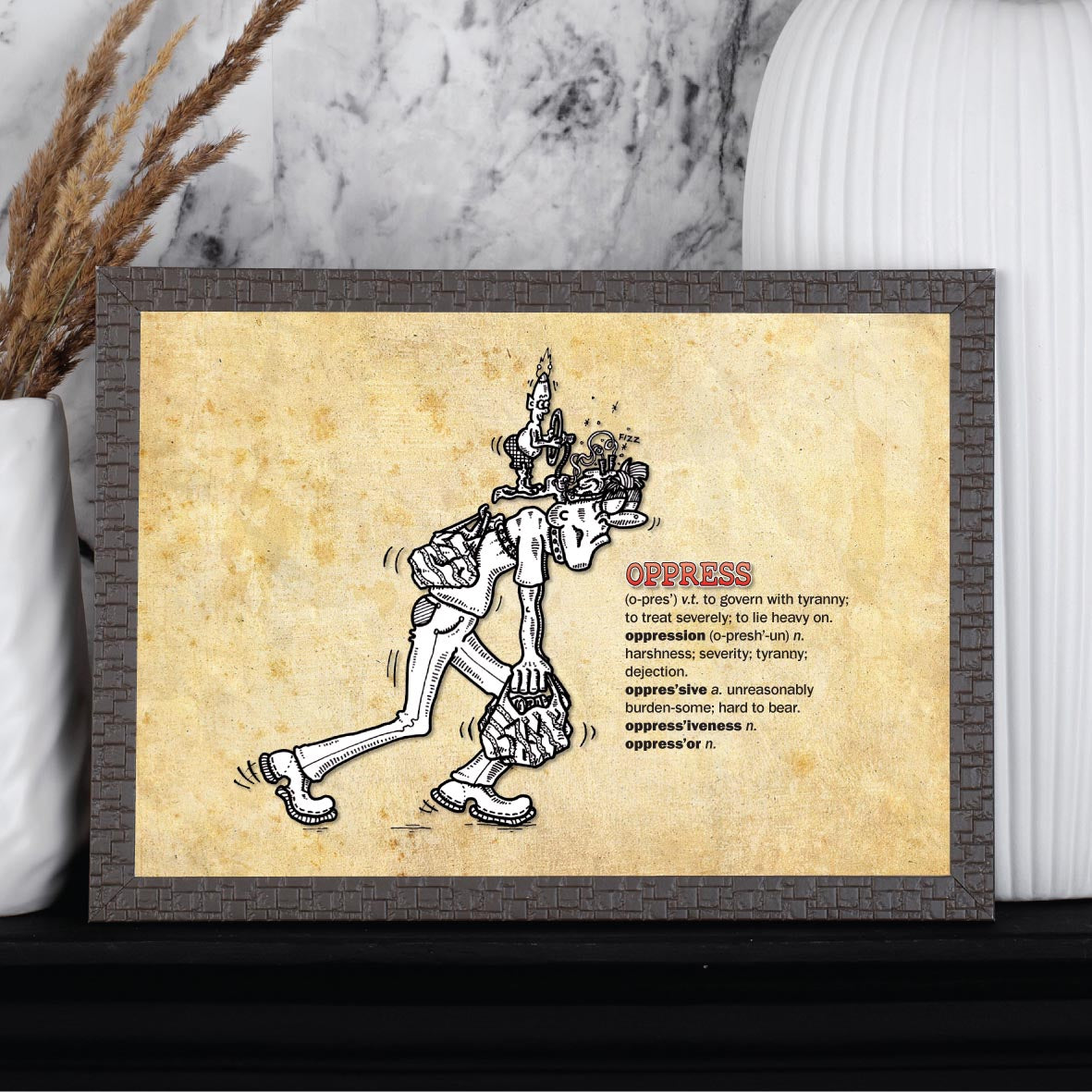 Oppress Cartoon Art Print