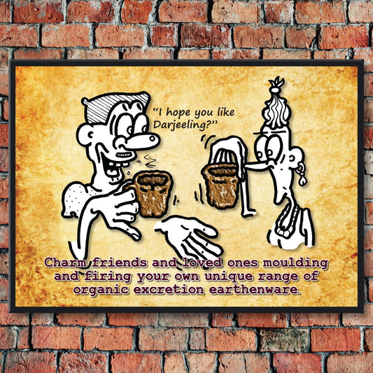 Organic Earthenware Cartoon Art Print