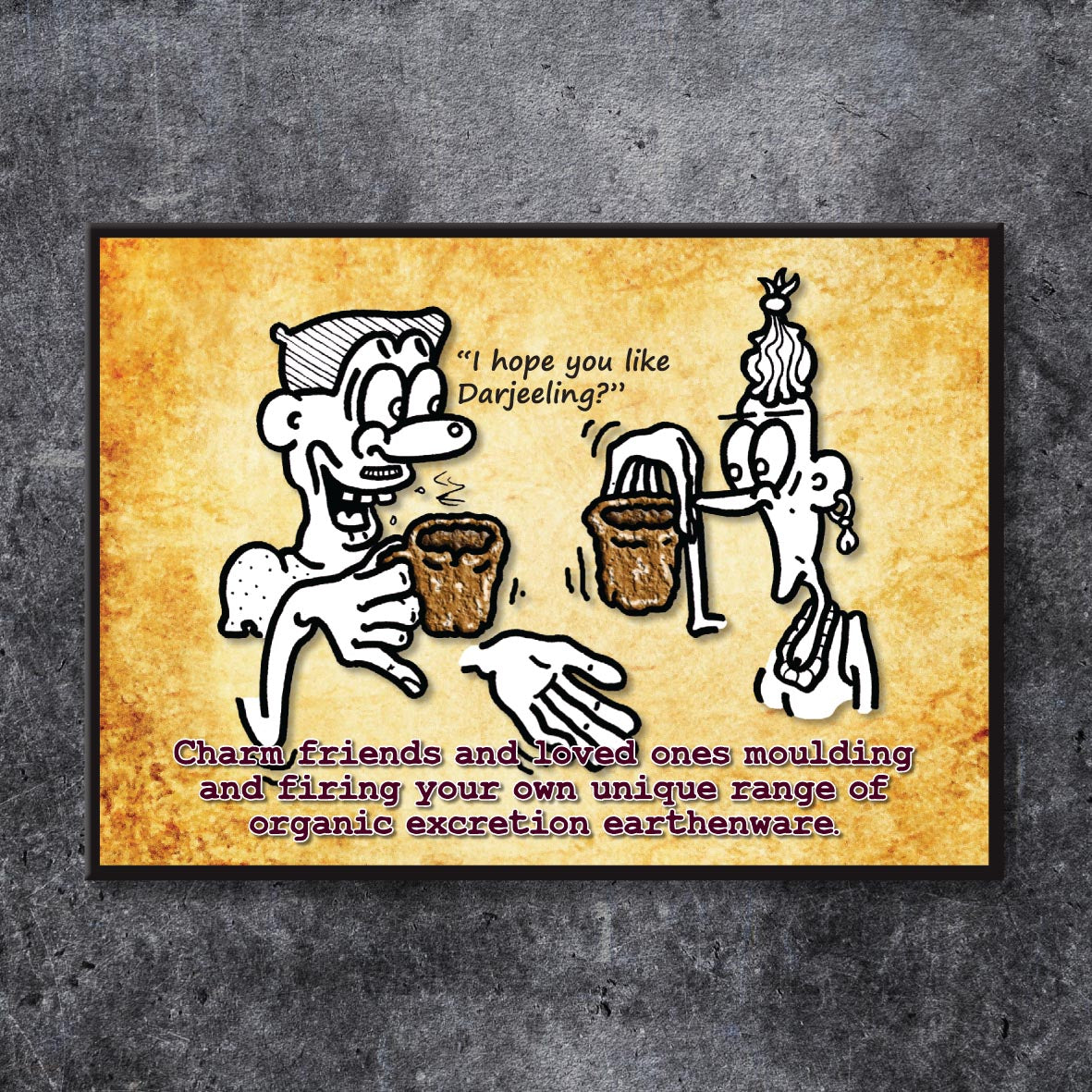 Organic Earthenware Cartoon Art Print