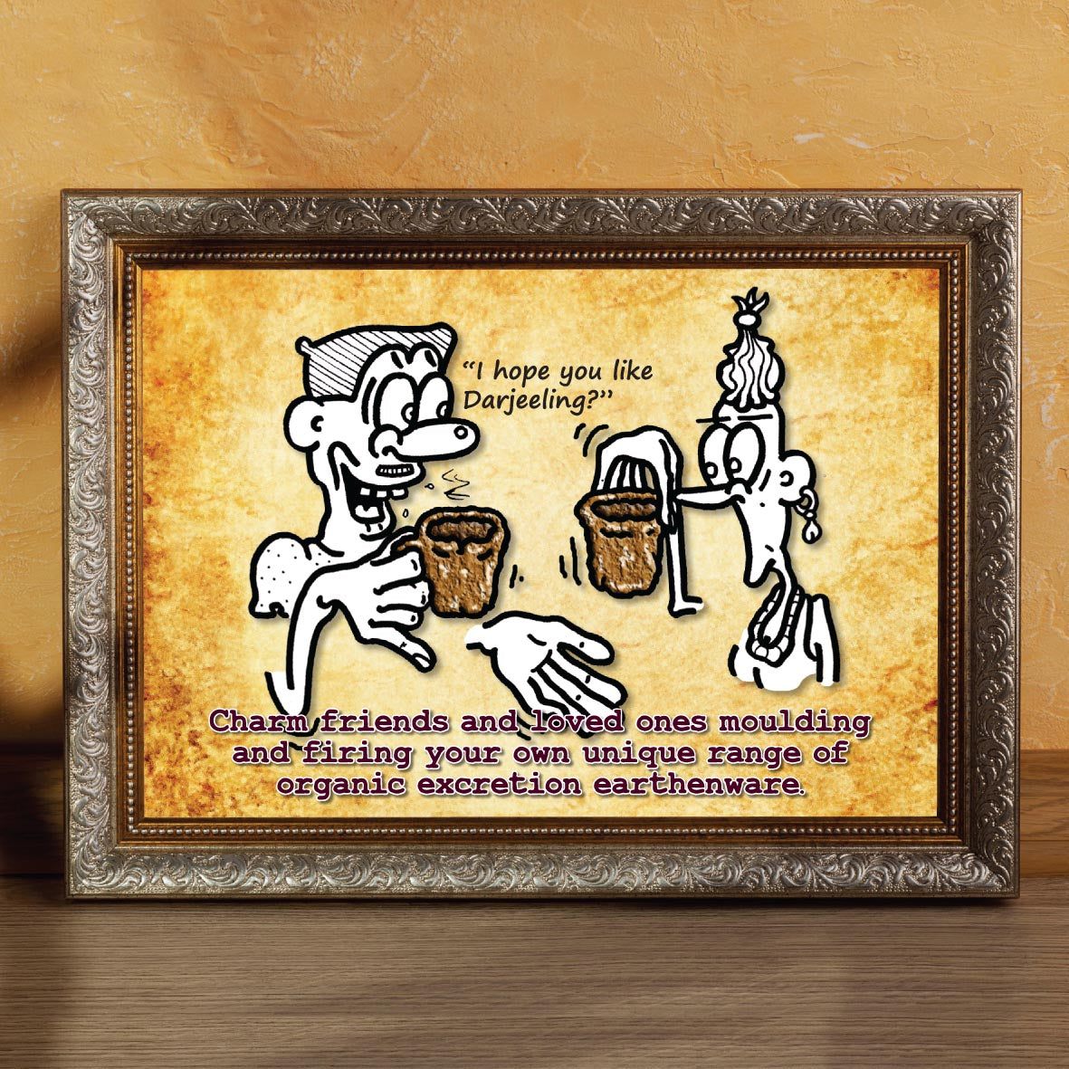 Organic Earthenware Cartoon Art Print
