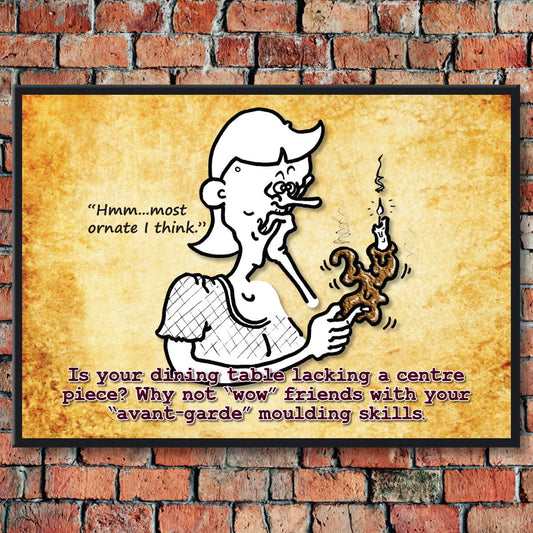 Ornate Candle Holder Cartoon Art Print