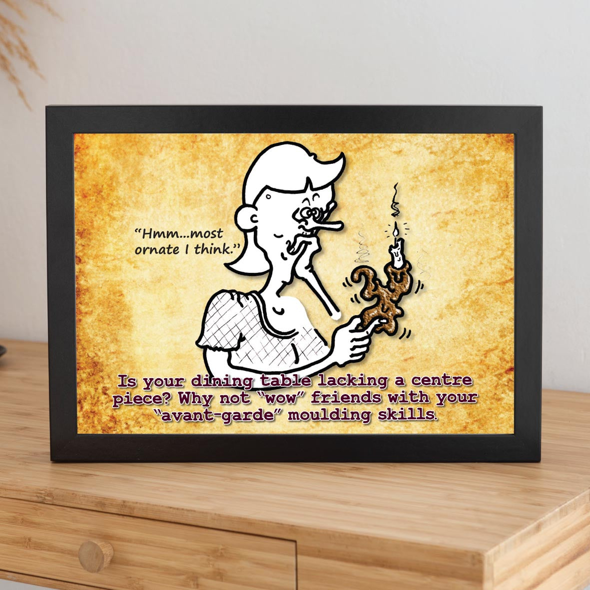 Ornate Candle Holder Cartoon Art Print