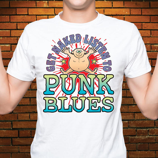 Punk Blues Funny Slogan Cotton T-Shirt