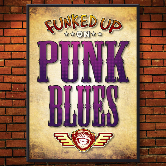 Punk Blues Art Print / Poster / Birthday Card / Greetings Card