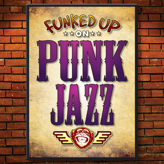Punk Jazz Art Print / Poster / Birthday Card / Greetings Card