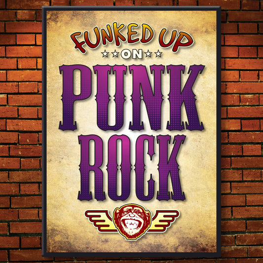 Punk Rock Art Print / Poster / Birthday Card / Greetings Card