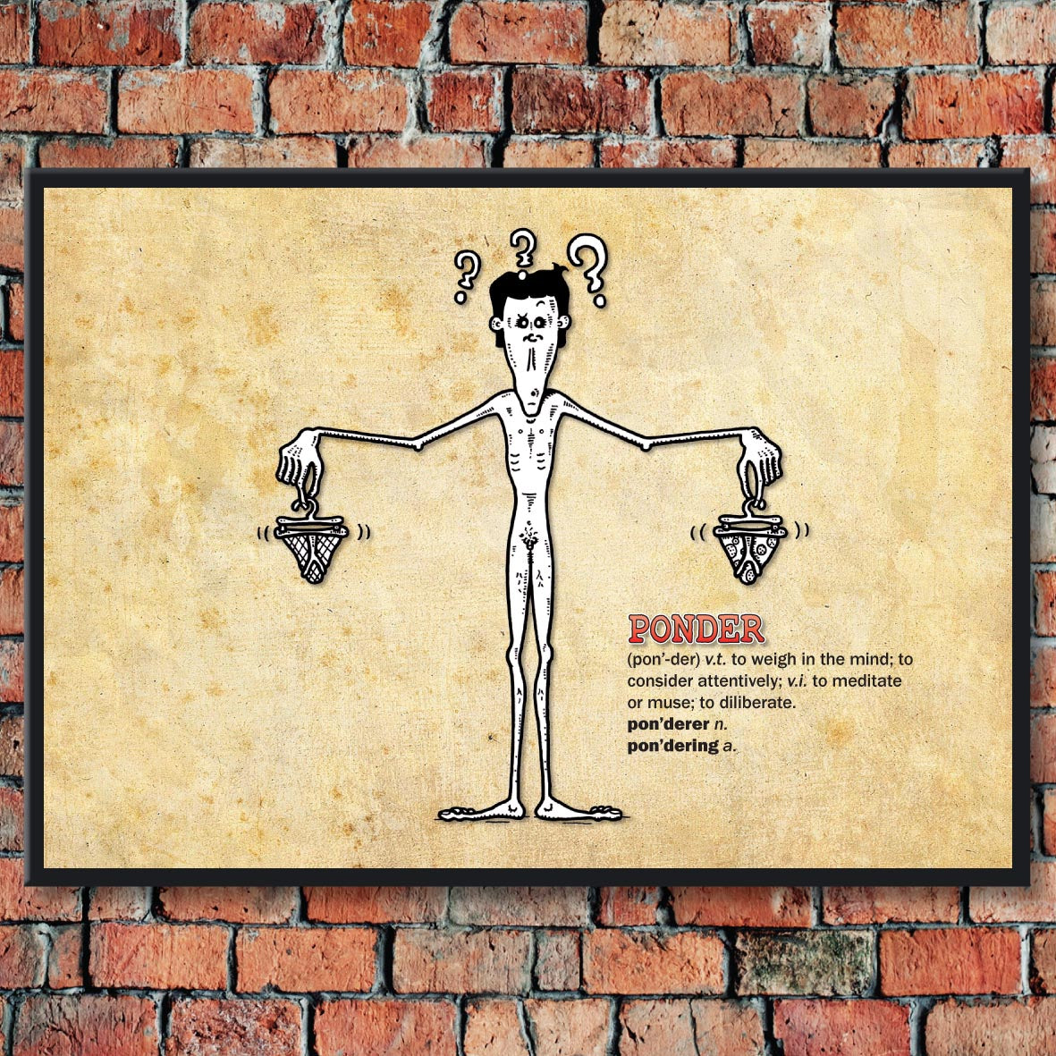 Ponder Cartoon Art Print