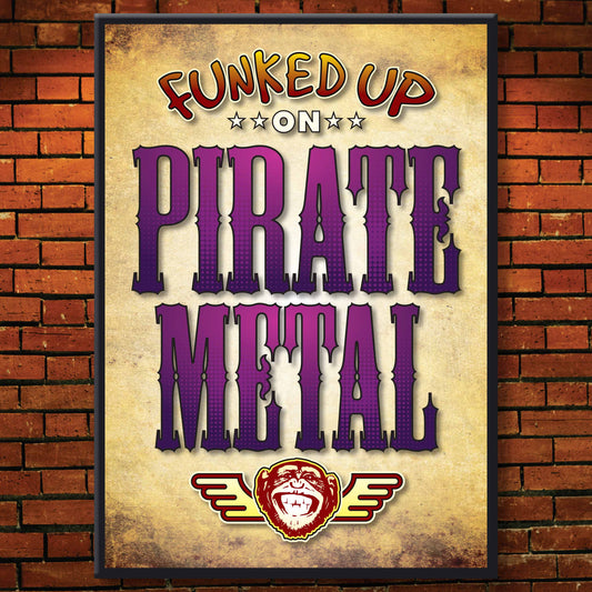 Pirate Metal Art Print / Poster / Birthday Card / Greetings Card