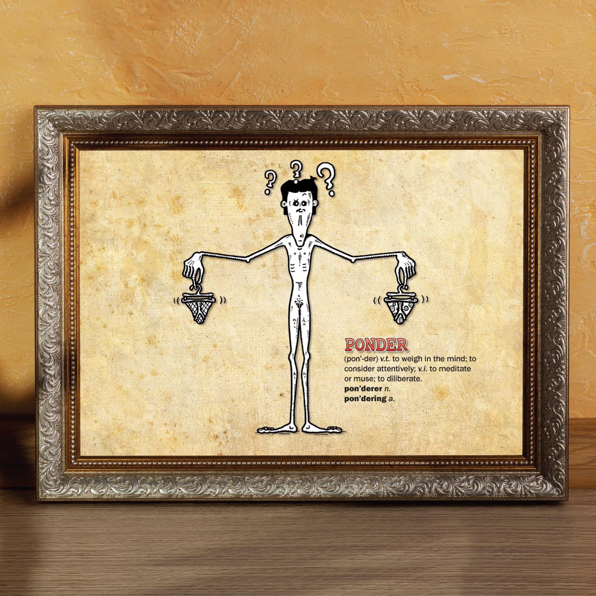 Ponder Cartoon Art Print