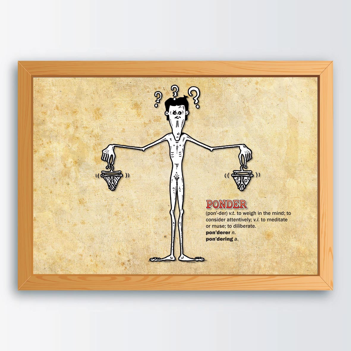 Ponder Cartoon Art Print