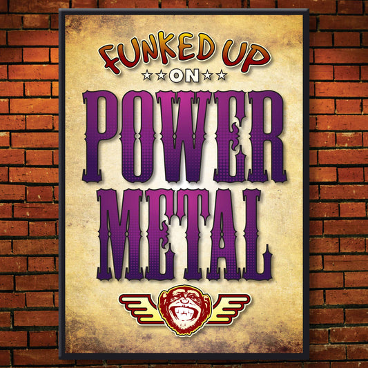Power Metal Art Print / Poster / Birthday Card / Greetings Card