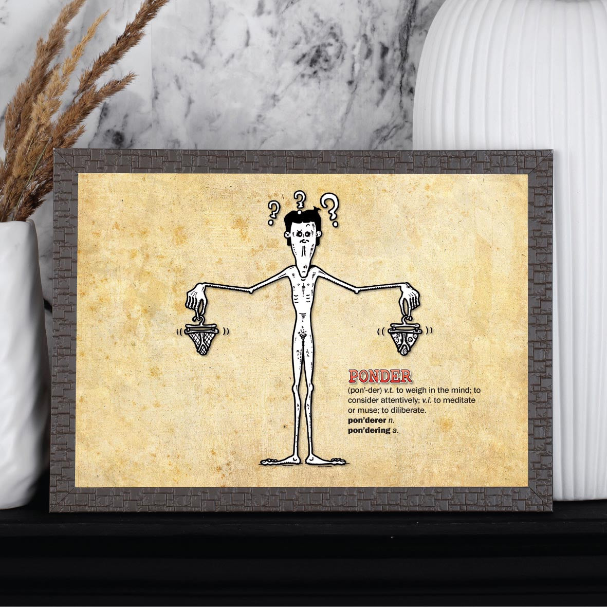 Ponder Cartoon Art Print