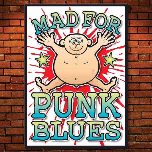 Punk Blues Art Print / Mad For Music Poster / Wall Décor