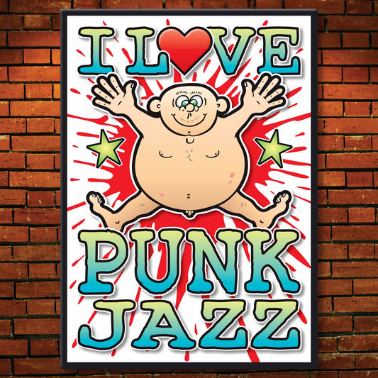 Punk Jazz Art Print / Love Music Poster / Wall Décor / Rock Guru