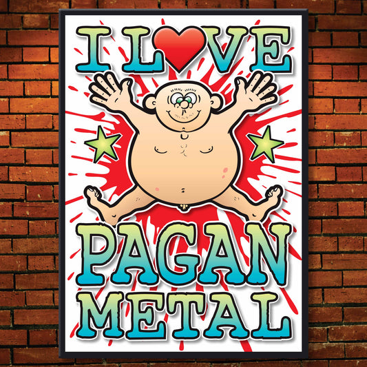 Pagan Metal Art Print / Love Music Poster / Wall Décor / Rock Guru