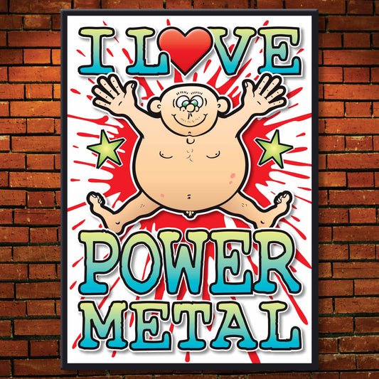 Power Metal Art Print / Love Music Poster / Wall Décor / Rock Guru
