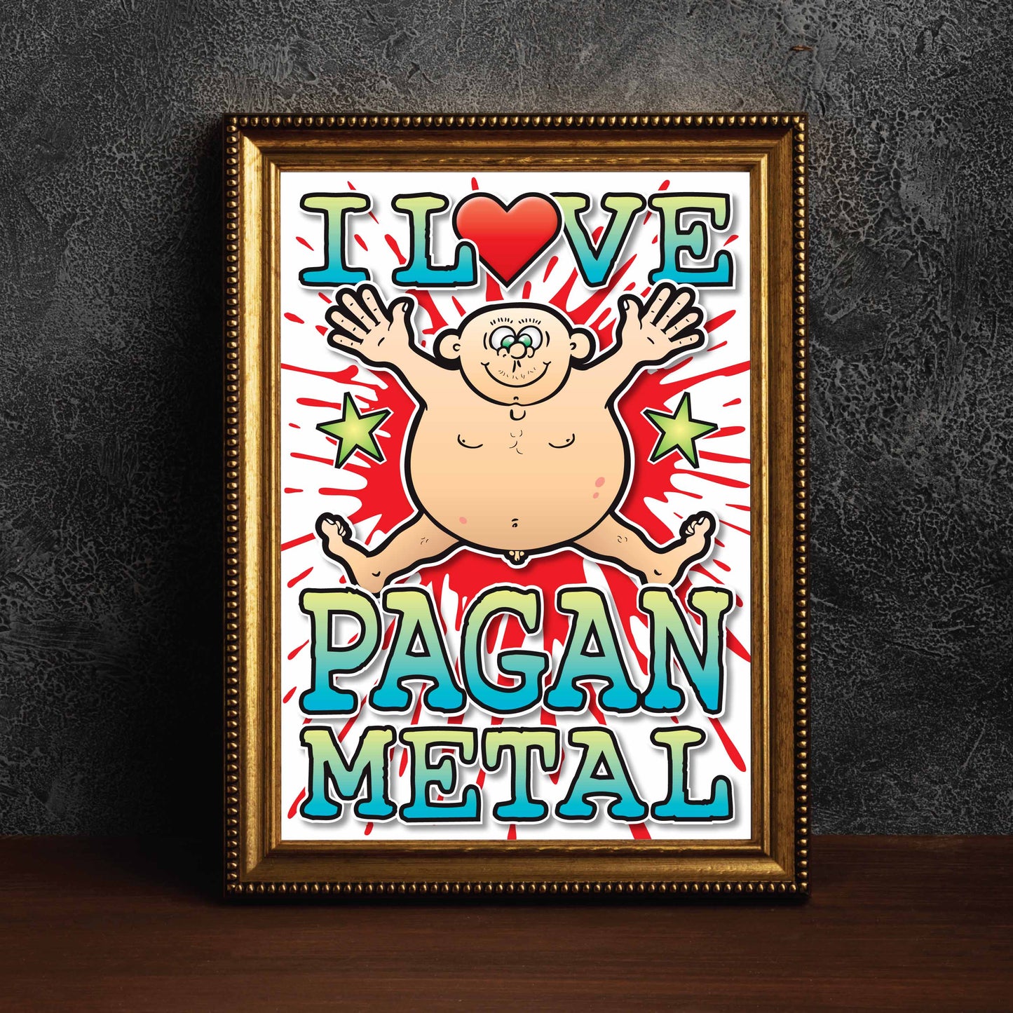 Pagan Metal Art Print / Love Music Poster / Wall Décor / Rock Guru