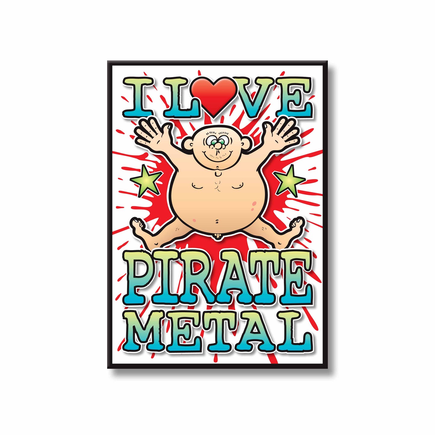 Pirate Metal Art Print / Love Music Poster / Wall Décor / Rock Guru
