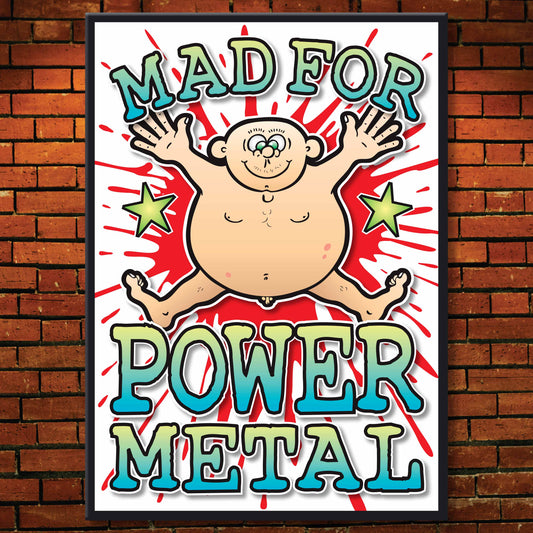 Power Metal Art Print / Mad For Music Poster / Wall Décor