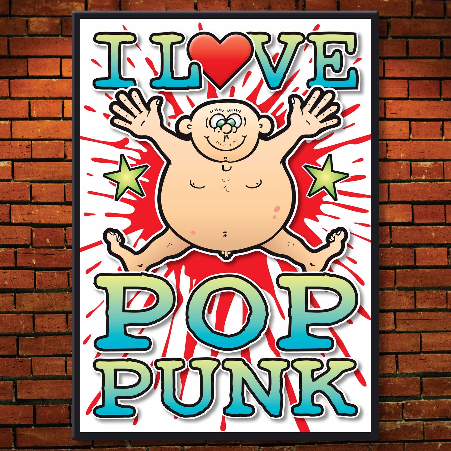 Pop Punk Art Print / Love Music Poster / Wall Décor / Rock Guru