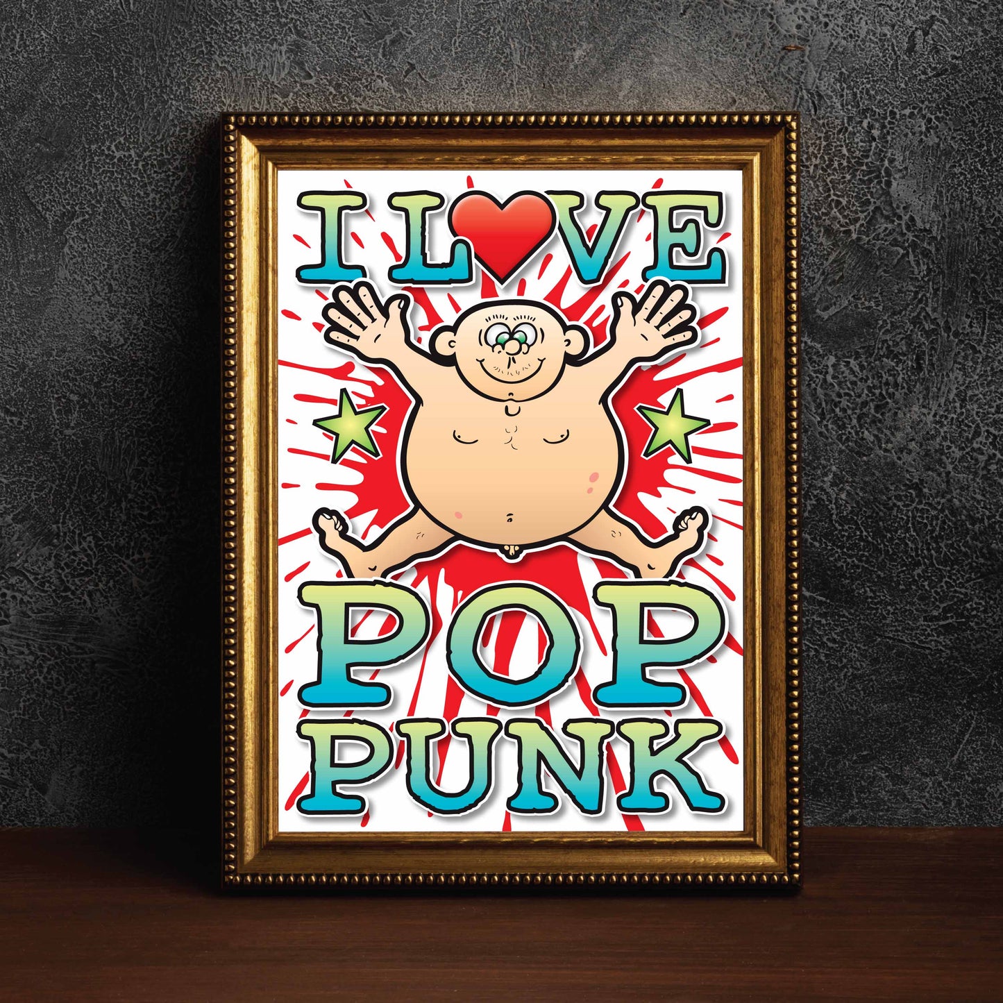 Pop Punk Art Print / Love Music Poster / Wall Décor / Rock Guru
